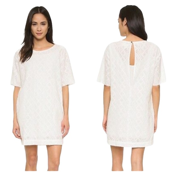 Current/Elliott Dresses & Skirts - Current/Elliott Eyelet Cotton T-Shirt Dress